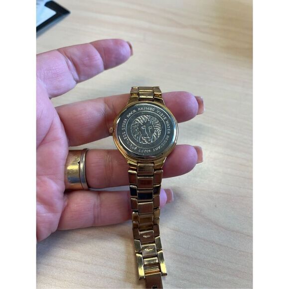 Anne Klein Round Face Classic Gold Watch - Picture 3 of 4